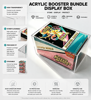 Étui de présentation en acrylique magnétique écologique personnalisé, anti-jaunissement et anti-lumière bleue, pour lot de boosters TCG