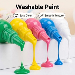 Peinture <span class=keywords><strong>Gouache</strong></span> Lavable pour Enfants, Matériaux Non Toxiques, Couleurs Vives, Idéale pour le Graffiti Mural et les Peintures au Doigt - Vente Chaude - Product Image 4