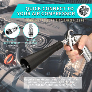 Pistolet de lavage de pulvérisation intérieure de voiture à haute pression outil d'équipement de lavage de voiture à impulsion d'air - Product Image 4