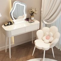Jian Bai Coiffeuse coiffeuse de style moderne pour chambre à coucher Coiffeuse de maquillage de style crème