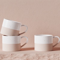 Tasses à café et à thé en céramique modernes et personnalisées C&H, style nordique, émaillées de couleurs