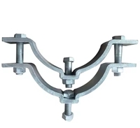 Support de fixation en acier galvanisé à chaud pour poteau, avec pince de serrage pour montage sur table et câble électrique