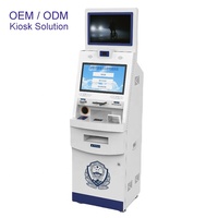 Kiosque distributeur de cartes bancaires de 19 pouces avec impression et distribution de cartes bancaires en relief