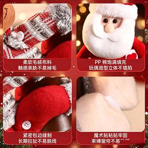 Support de rideau en forme de bonhomme de neige Magpie, ornements décoratifs de Noël pour fenêtre, décoration de maison pour les fêtes - Product Image 4