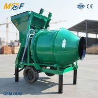 Mélangeurs à béton MHF JZC 500L, machine à mélanger le ciment à tambour inclinable électrique pour les projets de génie civil