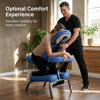 Fauteuil de massage pliable portable en similicuir économique pour salon de beauté, spa et tatouage