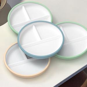 <span class=keywords><strong>Platos</strong></span> blancos de porcelana para niños de diseño moderno M con funda de silicona <span class=keywords><strong>platos</strong></span> para bebés divididos antideslizantes para microondas <span class=keywords><strong>ventosa</strong></span> para niños pequeños - Product Image 2