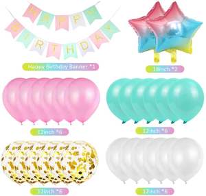 Gradient Happy Birthday Bannières <span class=keywords><strong>Ruban</strong></span> Hélium Étoile Grand 0-9 Feuille Ballons pour Bébé Fille Garçon 1er 2ème 3ème <span class=keywords><strong>Anniversaire</strong></span> Fête Décor Ensemble - Product Image 6