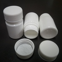 Pilulier plastique blanc 10ml, 50 pièces, bouteille pour pilules