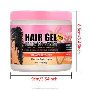 Gel Coiffant Fixation Forte Parfum Fraise Non Gras pour Tresses, Locks et Twists – Contrôle des Frisottis – Végan – Logo Personnalisable - Product Image 4