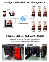 Layar Iklan LED Poster Lipat Indoor 2.5mm dengan Kecerahan 1000cd Resolusi 1080P Warna Hitam