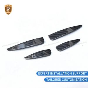 Kit carrosserie aérodynamique en fibre de carbone sèche style Capris pour <span class=keywords><strong>Audi</strong></span> <span class=keywords><strong>R8</strong></span> <span class=keywords><strong>2022</strong></span>-2024 : Lame avant, Canards avant, Jupes latérales, Diffuseur arrière - Product Image 6