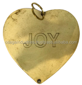 CHRISTMAS <b>TREE</b> DECORATION METAL COPPER COLOUR CHRISTMAS HANGING HEART ORNAMENT HIGH QUALITY - Product Image 2