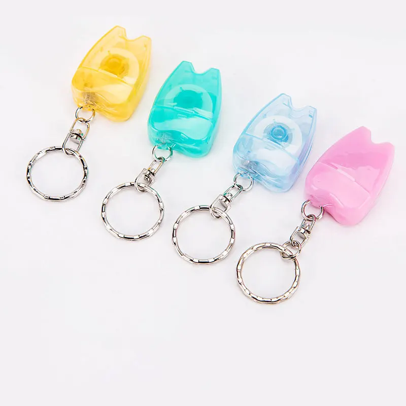 Fio dental dental dental 15 metros fio dental portátil fio liso jóias dental keychain pode ser impresso com hortelã sabor dental