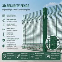 Panel de Cerca 3D con Núcleo de Acero Galvanizado, Tratamiento de Superficie con Revestimiento de PVC, Resistente a los Rayos UV y Ecológico, Precio de Fábrica