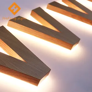 High quality backlit signage 3d wooden logo backlit letters for indoor