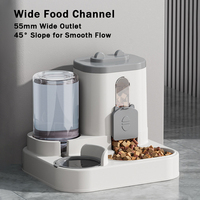 Ventes chaudes 2 en 1 Distributeur automatique de nourriture pour animaux de compagnie intelligent, écologique et durable, bols en plastique pour nourriture sèche, chats et chiens d'intérieur