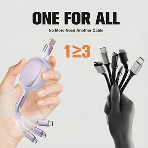 Vendita calda 3 in 1 cavo <span class=keywords><strong>USB</strong></span> retrattile per <span class=keywords><strong>iPhone</strong></span> ricarica caricabatterie <span class=keywords><strong>Micro</strong></span> cavo <span class=keywords><strong>USB</strong></span> per Android <span class=keywords><strong>USB</strong></span> tipo C telefono cellulare Multi - Product Image 4