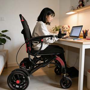 Fauteuil roulant électrique semi-carbone léger de 16,8 kg, avec écran LED LCD et batterie à déconnexion rapide - Product Image 1