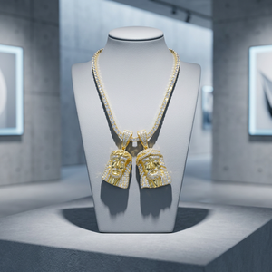 Nouvelle Collection Tendance : Collier Ras-du-Cou Unisexe en Or Massif 10K Véritable, Moissanite 3mm, 22 Pouces, Plaqué Argent, Style Hip-Hop - Product Image 2