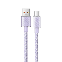 Câble de charge rapide USB-A vers USB-C 6A 100W avec construction en cuivre pur et en nylon tressé pour les appareils iOS et mobiles