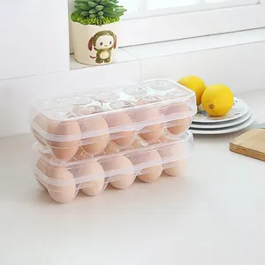 10 Vị Trí Trong Suốt Stackable Durable PP Nhựa Tủ Lạnh Trứng Lưu Trữ Container Organizer Cho Tủ Lạnh