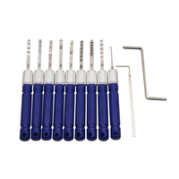 Outils de crochetage de serrures Kaba bleus, 11 pièces, pour serrures informatiques Kaba, kit d'outils de crochetage, fournitures pour serruriers