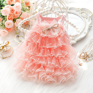 Vestido de Princesa para Perro, Verde Claro, Poliéster, Primavera Verano, Ropa para Mascotas, Vestido con Volantes de Encaje para Perros Pequeños - Product Image 3