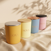 Bocaux à bougies ronds en verre personnalisés 6 oz 8 oz 10 oz, imprimés en sérigraphie, réutilisables, étanches, avec boîte pour mariage