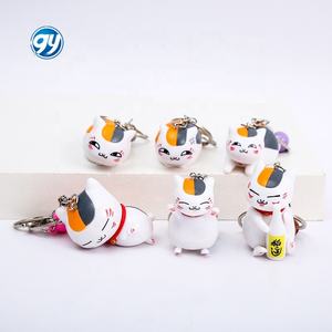 Grande 6 piezas <span class=keywords><strong>Nyanko</strong></span> Sensei figura Anime gato Twist huevo Mini paisaje decoración llavero - Product Image 1