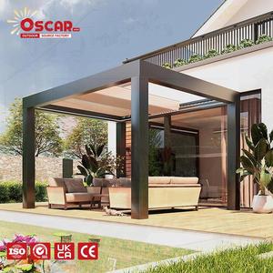 Pérgola Retráctil <span class=keywords><strong>para</strong></span> Patio, Jardín o Terraza, con Paneles de Techo Ajustables, Distribuidor <span class=keywords><strong>para</strong></span> Europa y América del Norte - Product Image 1