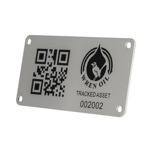 Placa de Identificación Metálica Grabada con Láser Personalizada con Código QR, Muestra Gratuita, MOQ Bajo para Rastreo de Activos, Placa de Identificación Metálica Personalizada con QR - Product Image 2