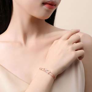 Bijoux fantaisie 925 Sterling Silver Zircon 8 chiffres Infinity <span class=keywords><strong>Symbol</strong></span> Chain Bracelet pour femme - Product Image 4