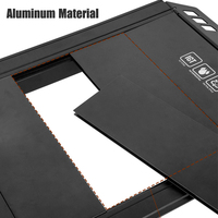 Nouvelle conception 2026 – Table de pique-nique pliable extra longue pour extérieur, en aluminium noir, pour barbecue IGT, table de camping réglable en hauteur