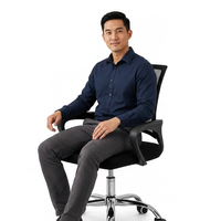Chaise de bureau pivotante moderne en maille, réglable en hauteur, ergonomique, pour visiteurs et détente