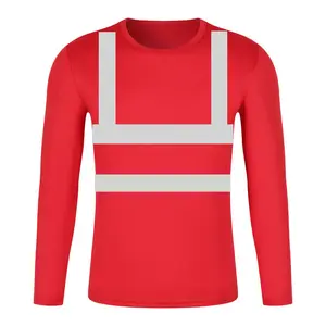 قمصان السلامة بالجملة قمصان السلامة طويلة الأكمام قميص المخصص البرتقالي اللون الأحمر الأسود الأخضر البرتقالي