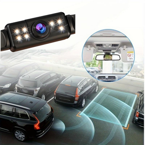 Mỹ Mỹ tấm giấy phép xe máy ảnh xe Sao lưu đảo ngược với 7pcs trắng ánh sáng đèn và tầm nhìn ban đêm không thấm nước - Product Image 5