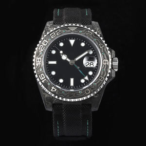 New Popular Men's Premium Carbon Fiber Mod Watch <b>Black</b> Silver Unique Grain Date <b>Display</b> Anti Sweat Comfortable Strap Watch - Product Image 1