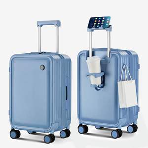 Maleta de Mano Azul Cielo de 20 Pulgadas con Ruedas Giratorias y Candado de Combinación para Viajes de Placer, Primavera 2025 - Product Image 1