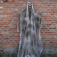 DAMAI Halloween Scary Ghost Skeleton Requisiten Große animierte hängende Geister dekoration für Haunted House Outdoor Party