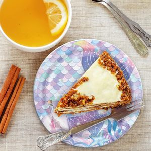 จานกระดาษขนาดเส้นผ่านศูนย์กลาง9นิ้วแบบทันสมัยอุปกรณ์สำหรับปาร์ตี้ธีมปลาโลมาสำหรับเด็กอาหารเรียกน้ำย่อยวันเกิดงานเลี้ยงอาหารกลางวันของหวาน - Product Image 6