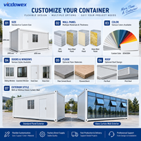 VICDOWEX Maison conteneur démontable Bâtiment de bureau modulaire Entrepôt Panneau sandwich Personnalisé Préfabriqué Contemporain Guangdong