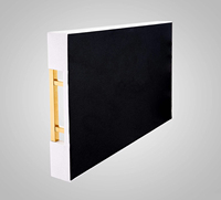 Rectangle moderne élégant blanc brillant décoratif Table basse parfum salon cuisine plateau de service avec poignées en métal doré