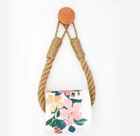 Décoration d'intérieur, porte-serviettes en corde de jute vintage multi-usages, à suspendre au mur, style nautique