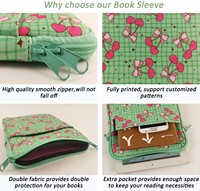 Sac d'accessoires de livres scolaires en néoprène avec logo personnalisé Pochette pour livres Pochette à fermeture éclair pour Kindle Voyage Bureau Affaires Fichier