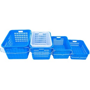 Nhựa doanh thu giỏ với xử lý, nestable lưới Thùng thông gió tươi sản xuất hộp - Product Image 4