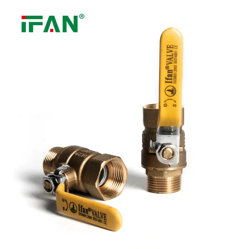 IFAN 1/2'' - 1'' Full Bore Lpg Gas Valve Male Thread Brass Ball Valve Brass Gas Valve With CE Certificate