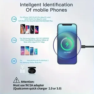 Chuyên Nghiệp 15W 10W Không Dây Di Động Điện Thoại Di Động Phổ Sạc Không Dây Nhanh Chóng Thông Minh Sạc Không Dây - Product Image 6