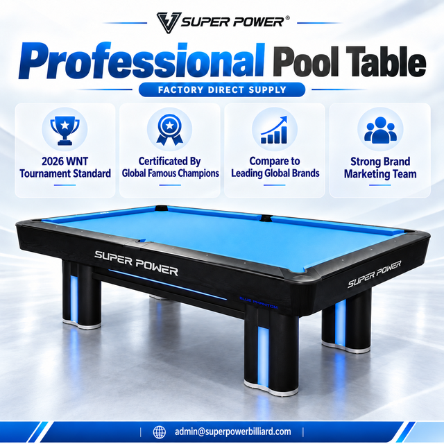 Super Power American Nine-Ball Slate Billiard Pool Table 7ft 8ft 8 Ball Games for Bar Kitchen, Factory Price and Cost for Sale