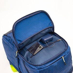 Large Capacity Blue Lightweight Versatile Backpack Rhombus <b>Grid</b> Fashion Bag Short Trip Multi-functional Casual Bag - Product Image 5